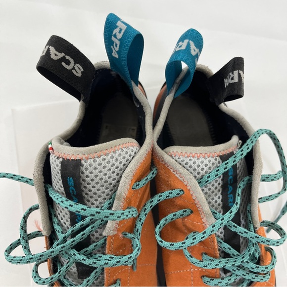 SCARPA Helix Womens 9.5 Mens 8.5 EU 41.5 Mandarin Climbing Shoes Made in Italy - Picture 6 of 16